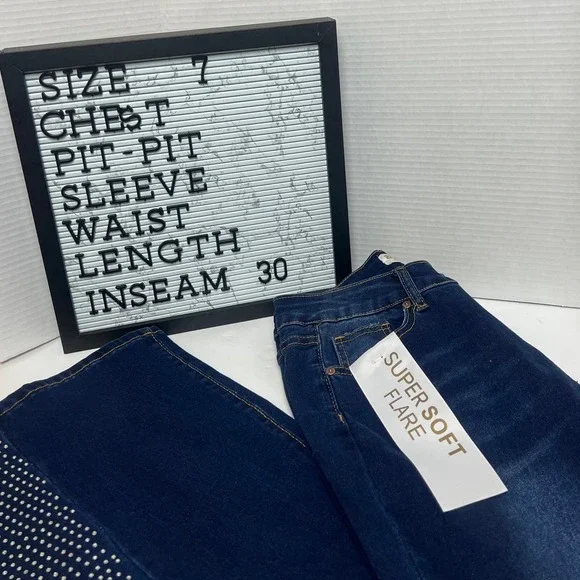 BAMBOO FLARE JEANS super soft  FLARE size 7 - Picture 11 of 13